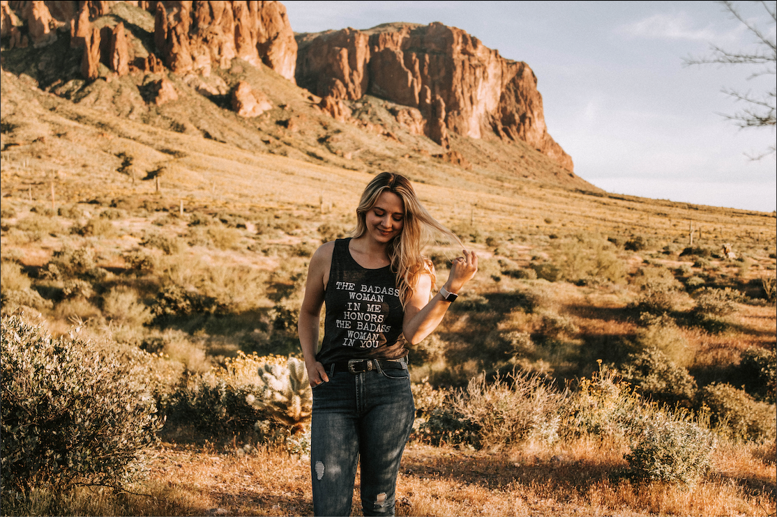 The Badass Woman In Me Honors The Badass Woman In You - Muscle Tank